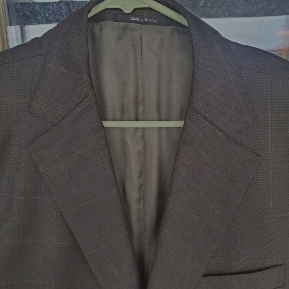 TINDARI ERMENEGILDO ZEGNA MENS BROWN 100 WOOL SPORT COAT JACKET SIZE 54 EU 44 US